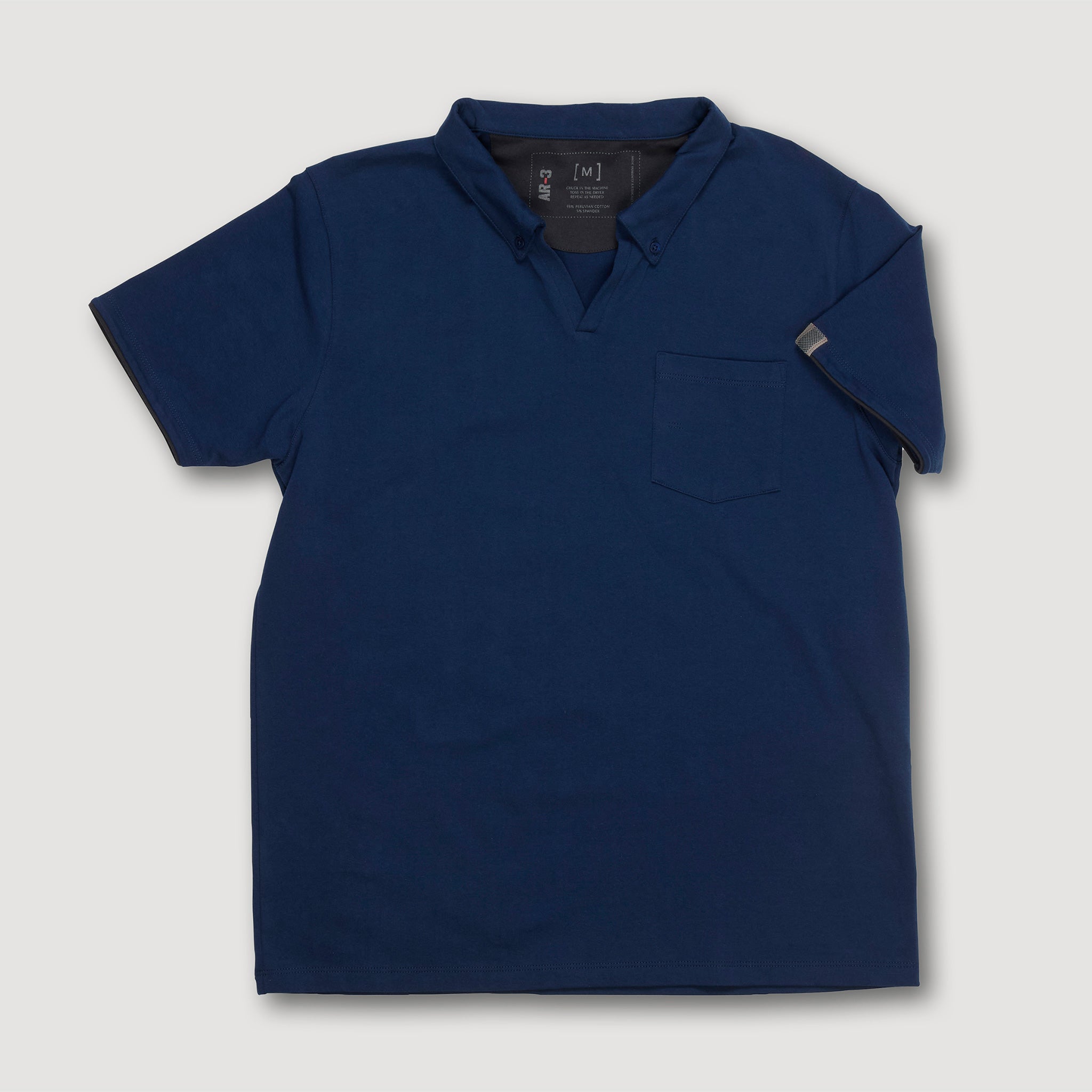 GIKEN SHORT SLEEVE POLO NAVY